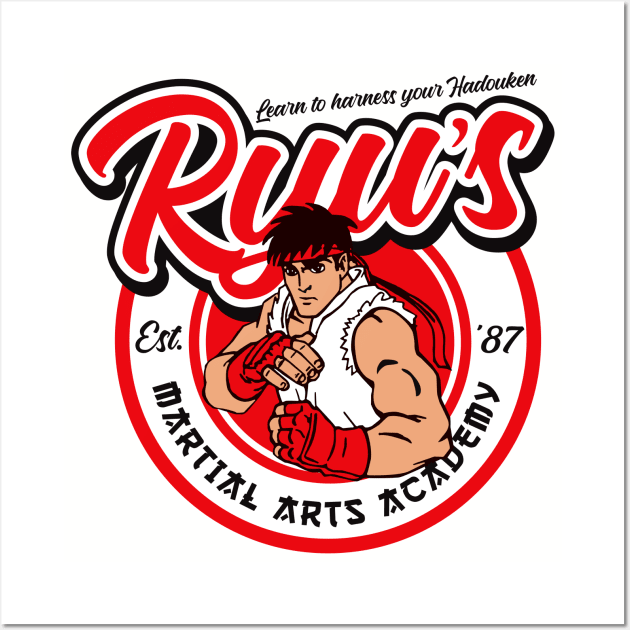 Ryu's Martial Arts Academy Wall Art by Alema Art